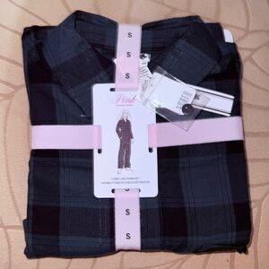 Victoria’s Secret Pink long Plaid Flannel Pajama Set